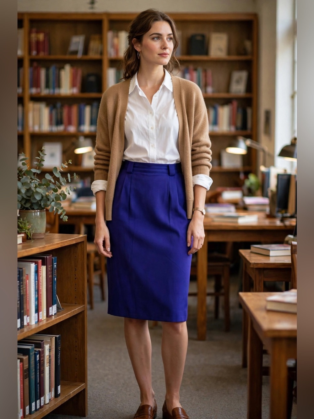 Requirements Purple Midi Skirt Size 10